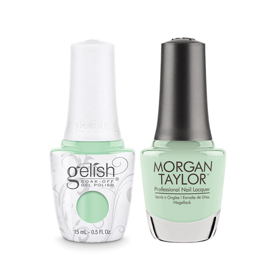 Gelish Gel Polish & Morgan Taylor Nail Lacquer, Mint Chocolate Chip  , 0.5oz, 1110085+ 50085 KK0907