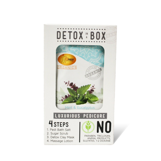 SpaRedi Detox In A Box, Pedicure 4 Steps, Mint & Eucalyptus OK0325MD