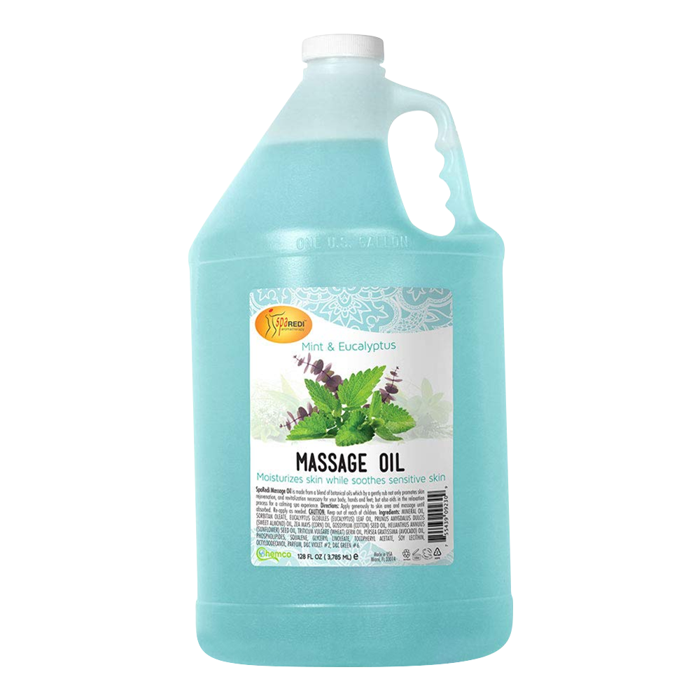 SpaRedi Massage Oil, Mint & Eucalyptus, 1Gal, 09230 OK0325MD