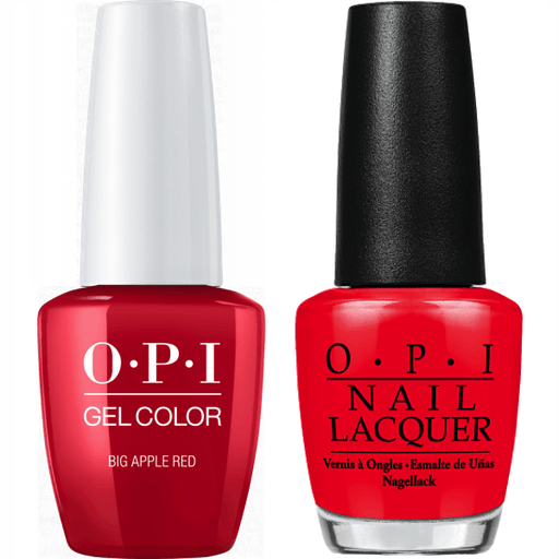 OPI GelColor And Nail Lacquer, N25, Big Apple Red, 0.5oz