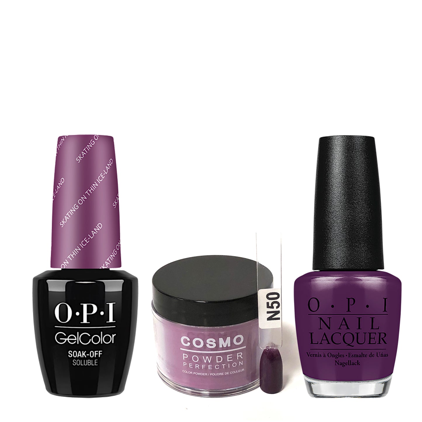 Cosmo 3in1 Dipping Powder + Gel Polish + Nail Lacquer (Matching OPI), 2oz, CN50