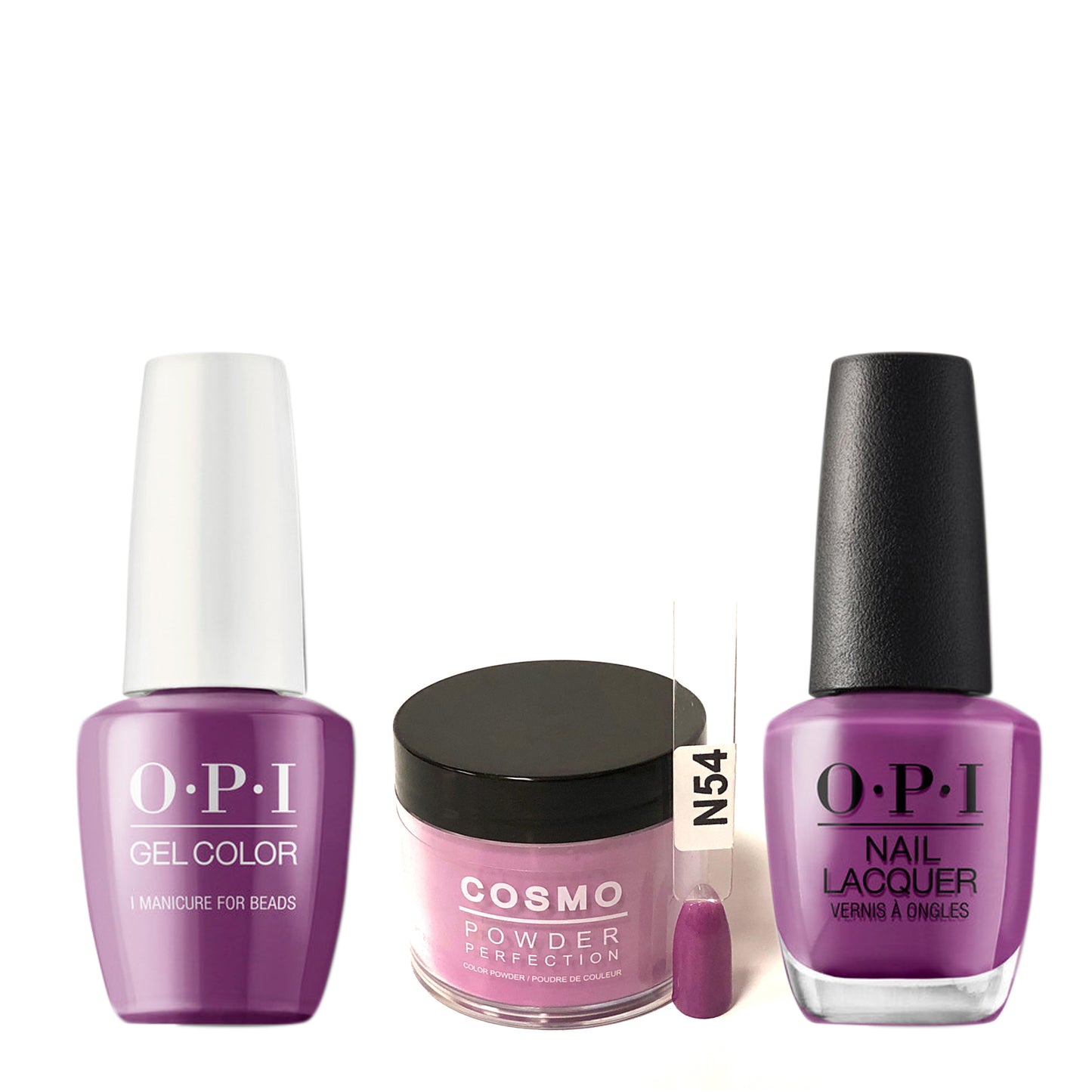 Cosmo 3in1 Dipping Powder + Gel Polish + Nail Lacquer (Matching OPI), 2oz, CN54