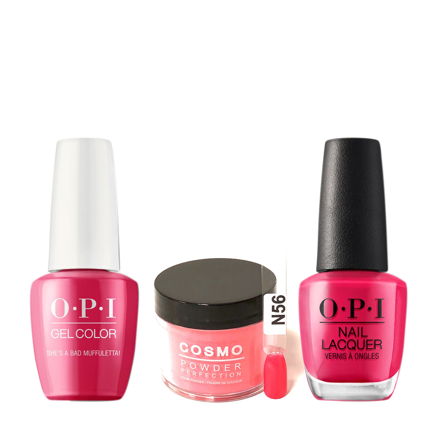 Cosmo 3in1 Dipping Powder + Gel Polish + Nail Lacquer (Matching OPI), 2oz, CN56