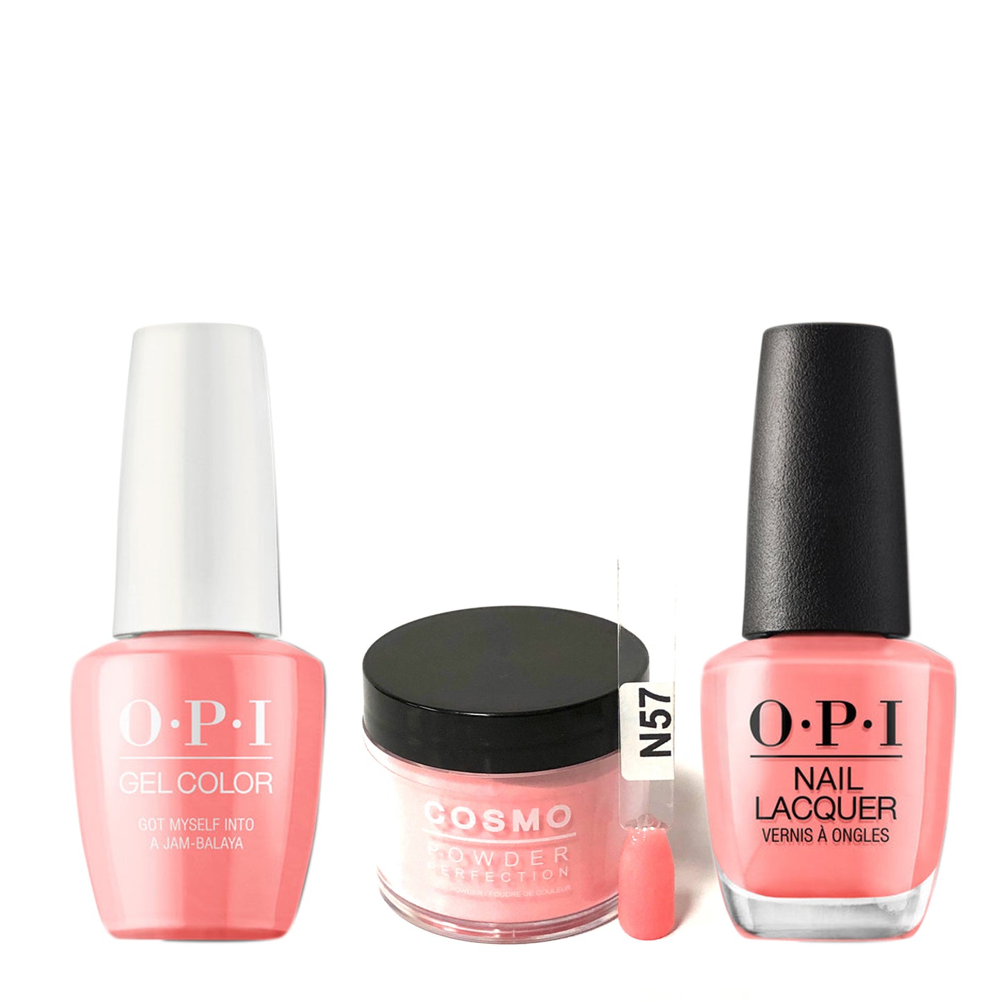 Cosmo 3in1 Dipping Powder + Gel Polish + Nail Lacquer (Matching OPI), 2oz, CN57