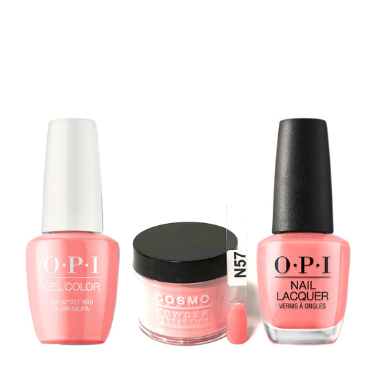 Cosmo 3in1 Dipping Powder + Gel Polish + Nail Lacquer (Matching OPI), 2oz, CN57