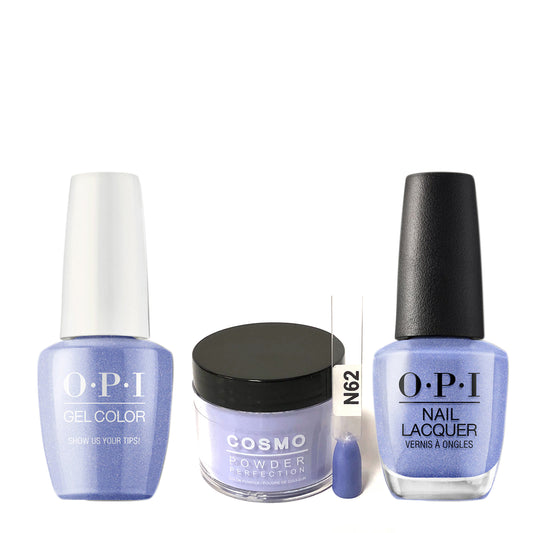 Cosmo 3in1 Dipping Powder + Gel Polish + Nail Lacquer (Matching OPI), 2oz, CN62