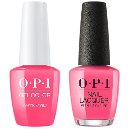 OPI GelColor And Nail Lacquer, Neon Summer Collection, N72, V-I-Pink Passes, 0.5oz OK0320VD