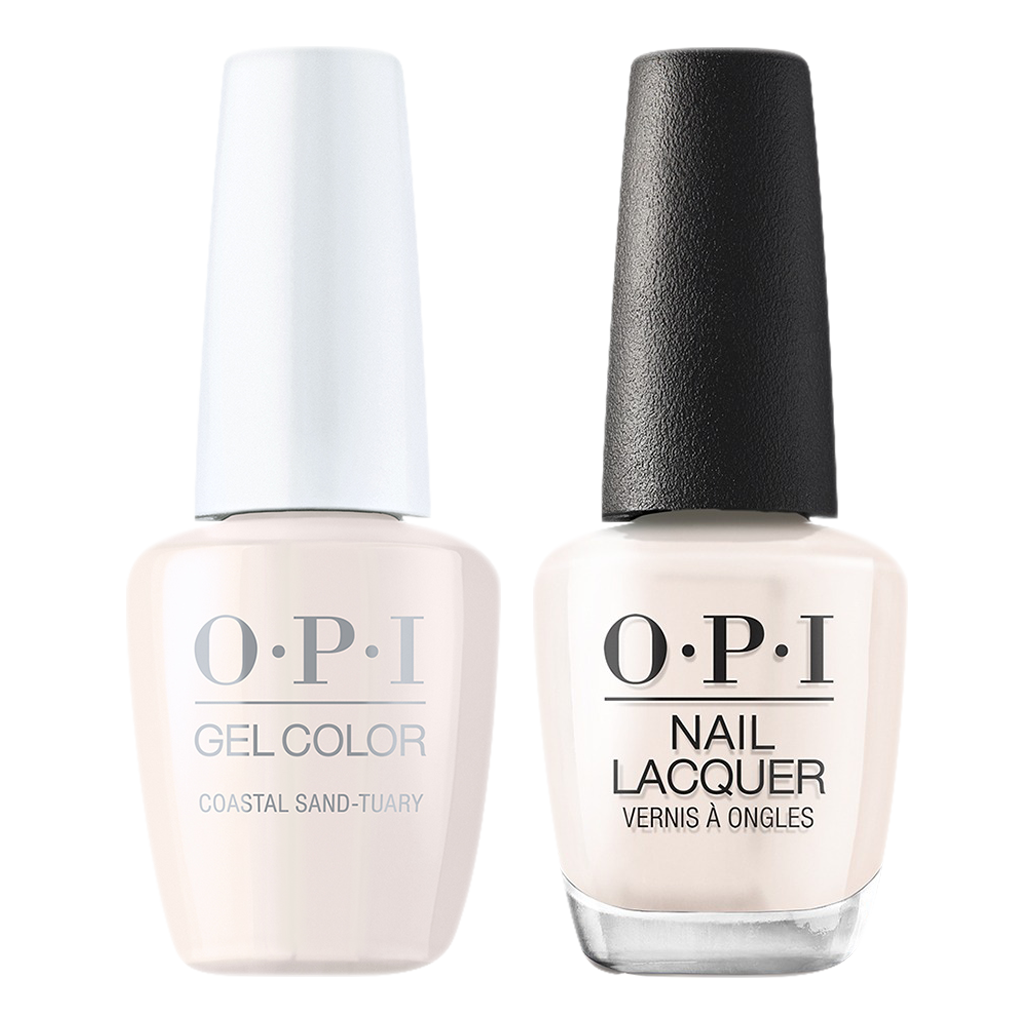 OPI Gelcolor And Nail Lacquer, Malibu - Summer Collection 2021, N77, Coastal Sand-tuary, 0.5oz