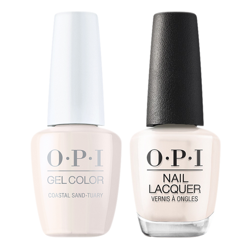 OPI Gelcolor And Nail Lacquer, Malibu - Summer Collection 2021, N77, Coastal Sand-tuary, 0.5oz