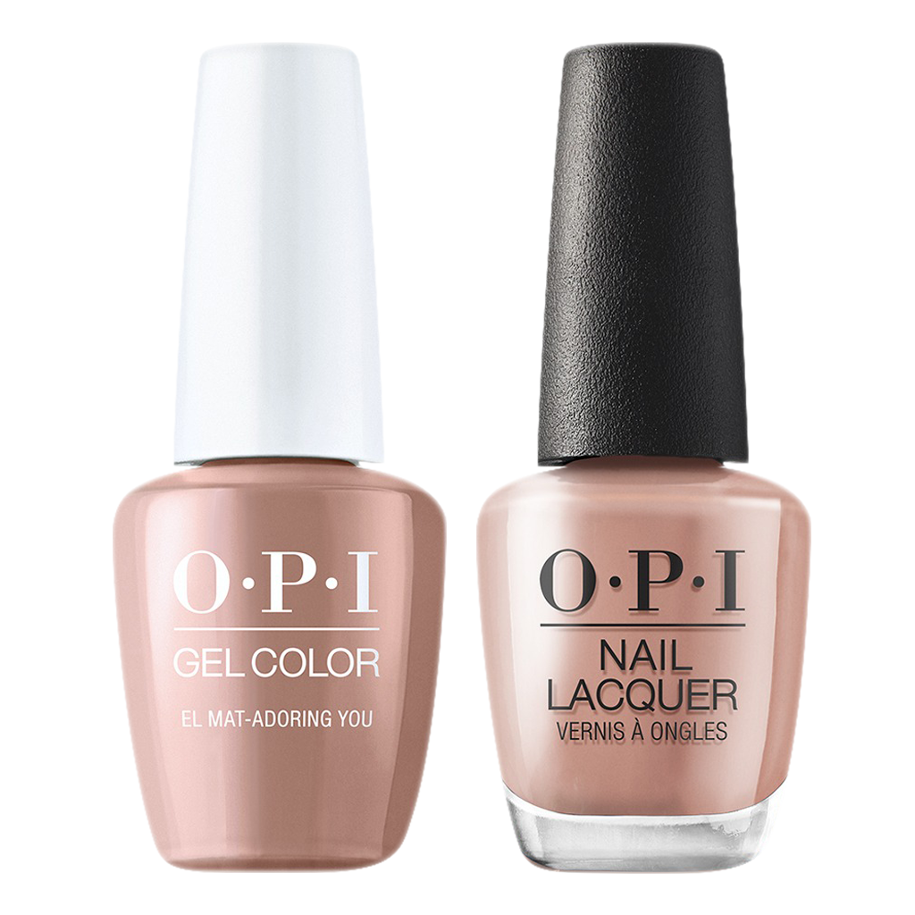 OPI Gelcolor And Nail Lacquer, Malibu - Summer Collection 2021, N78, El Mat-adoring You, 0.5oz