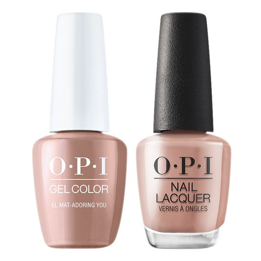 OPI Gelcolor And Nail Lacquer, Malibu - Summer Collection 2021, N78, El Mat-adoring You, 0.5oz