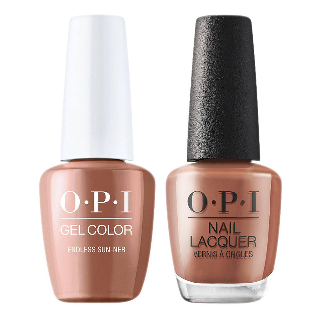 OPI Gelcolor And Nail Lacquer, Malibu - Summer Collection 2021, N79, Endless Sun-ner, 0.5oz