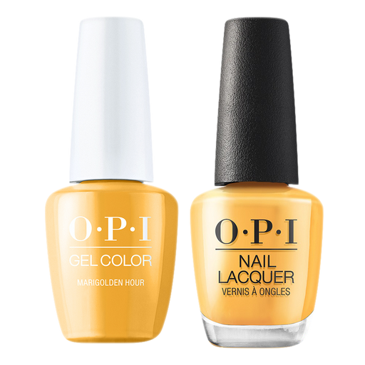 OPI Gelcolor And Nail Lacquer, Malibu - Summer Collection 2021, N82, Marlgolden Hour, 0.5oz