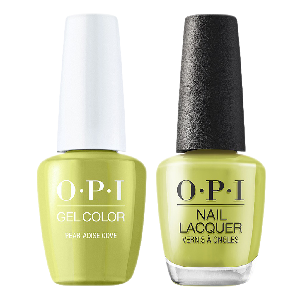 OPI Gelcolor And Nail Lacquer, Malibu - Summer Collection 2021, N86, Pear-adise Cove, 0.5oz