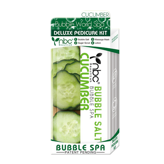 NBC BUBBLE Pedicure Kit 4 Step, CUCUMBER (Pk: 50 sets/case)