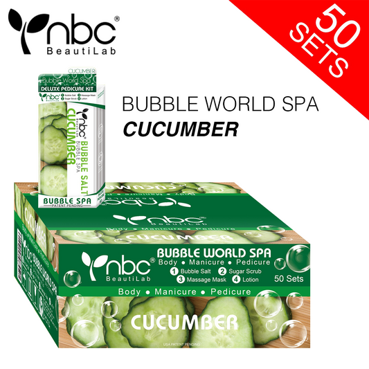 NBC BUBBLE Pedicure Kit 4 Step, CASE, CUCUMBER (Pk: 50 sets/case)