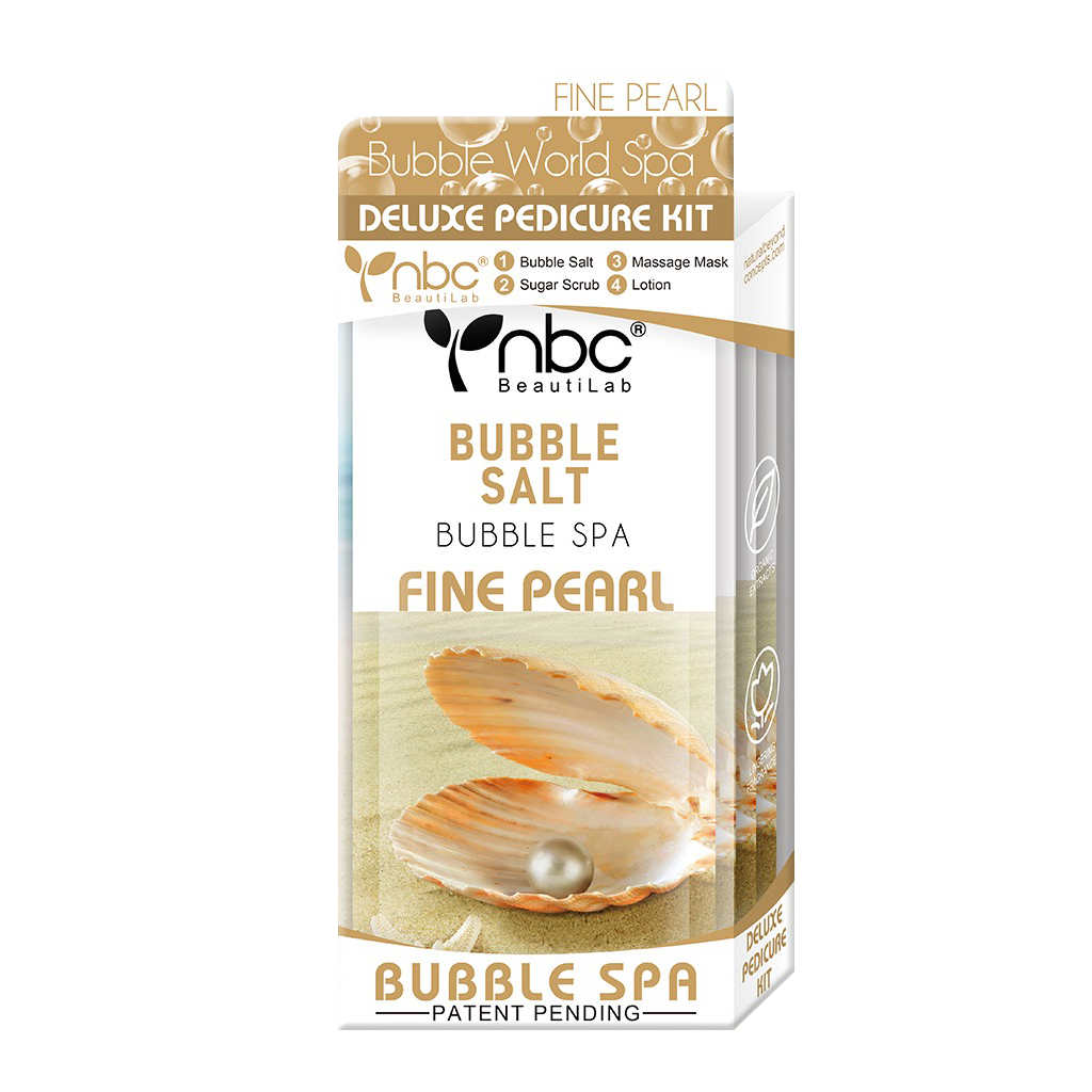 NBC BUBBLE Pedicure Kit 4 Step, FINE PEARL (Pk: 50 sets/case)