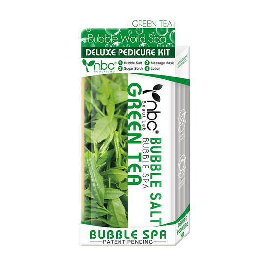 NBC BUBBLE Pedicure Kit 4 Step, GREEN TEA (Pk: 50 sets/case)