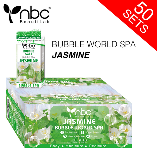 NBC BUBBLE Pedicure Kit 4 Step, CASE, JASMINE (Pk: 50 pcs/case, 108 cases/pallet)