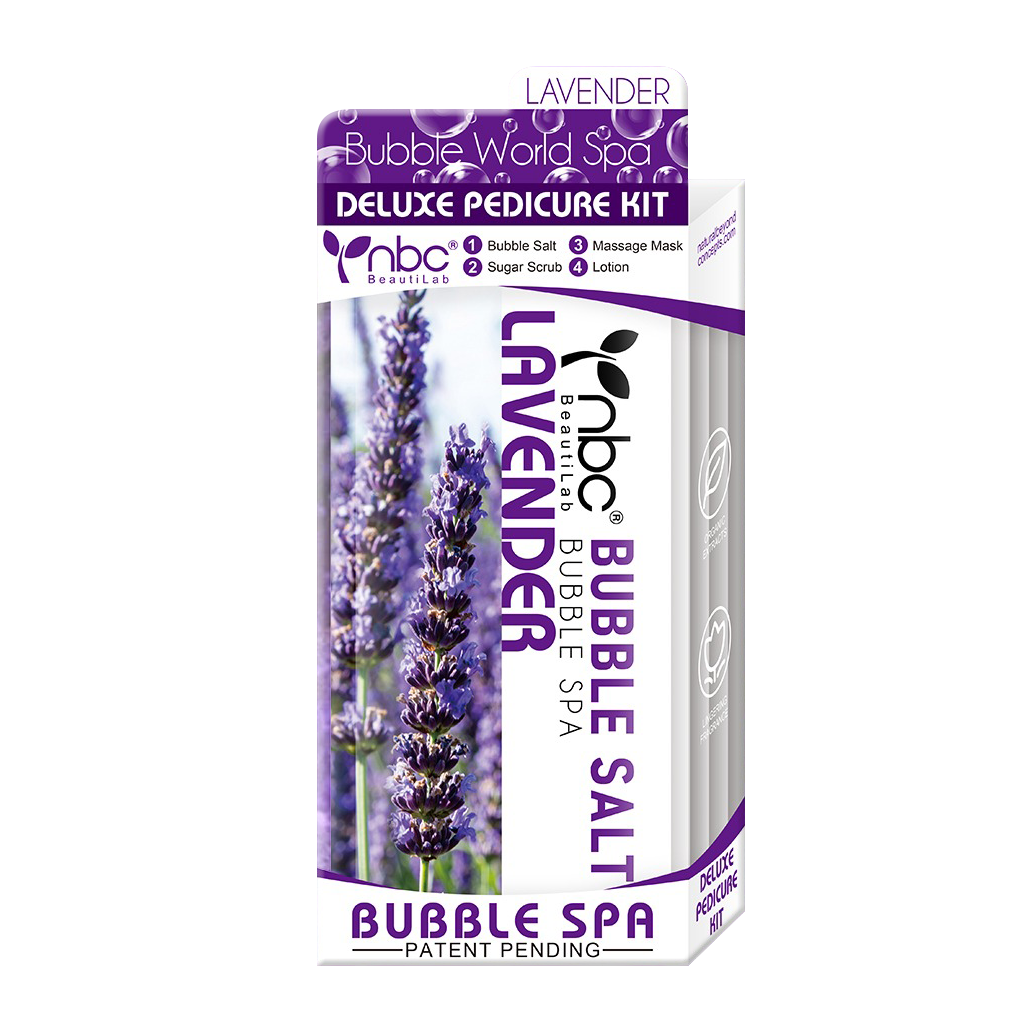 NBC BUBBLE Pedicure Kit 4 Step, LAVENDER (Pk: 50 sets/case)