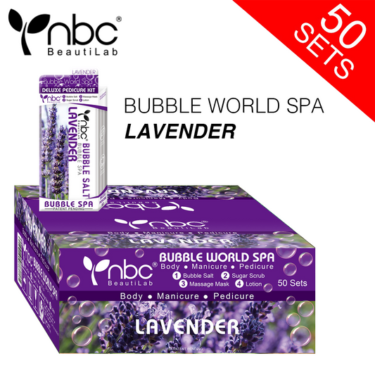 NBC BUBBLE Pedicure Kit 4 Step, CASE, LAVENDER (Pk: 50 sets/case)