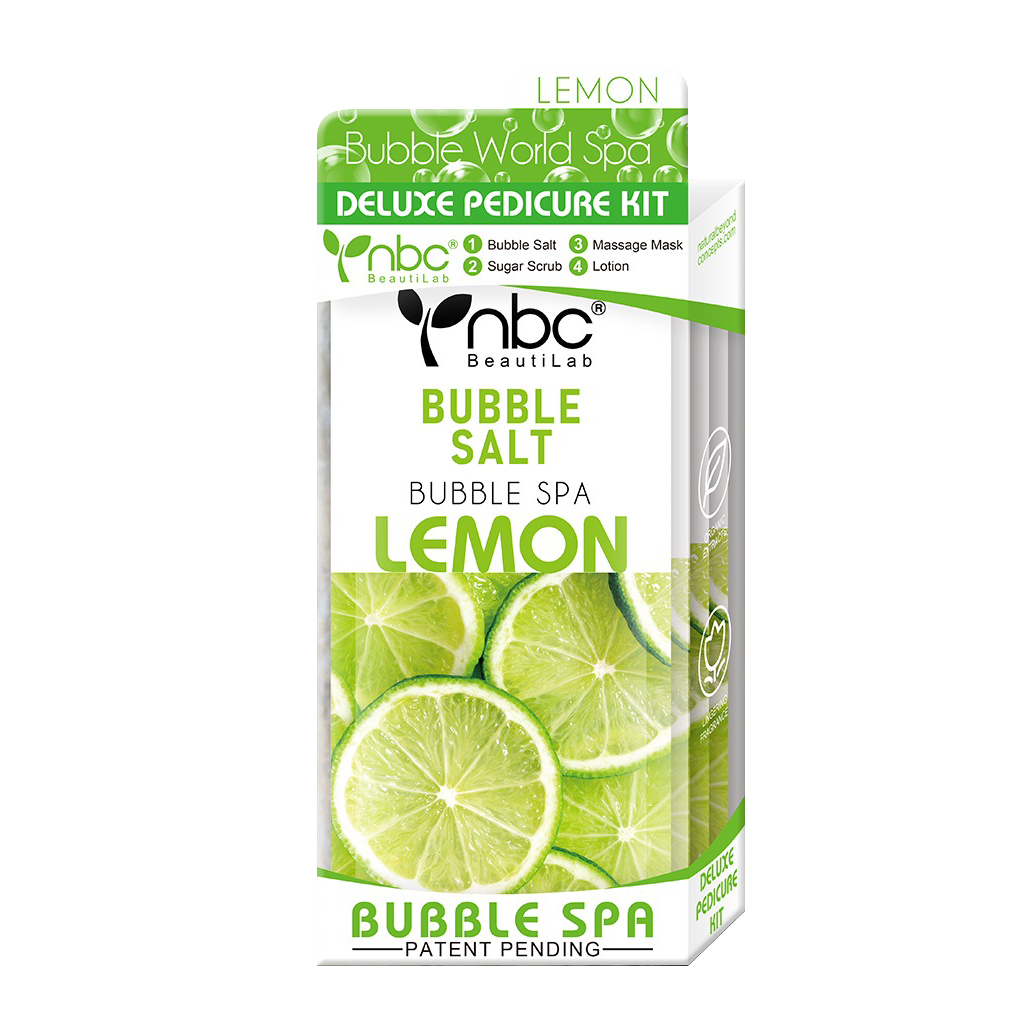 NBC BUBBLE Pedicure Kit 4 Step, LEMON (Pk: 50 sets/case)