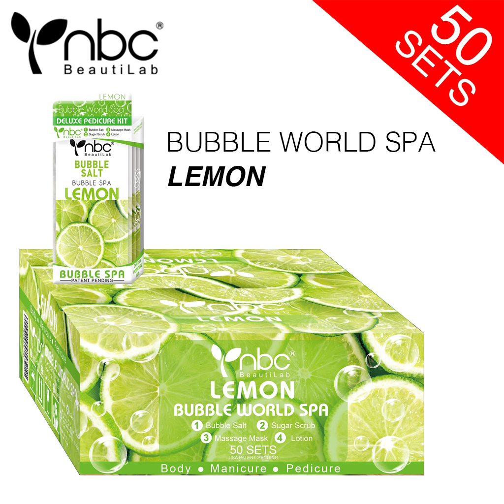 NBC BUBBLE Pedicure Kit 4 Step, CASE, LEMON (Pk: 50 sets/case)