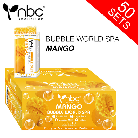 NBC BUBBLE Pedicure Kit 4 Step, CASE, MANGO (Pk: 50 sets/case)