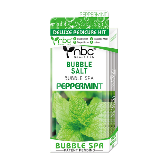 NBC BUBBLE Pedicure Kit 4 Step, PEPPERMINT (Pk: 50 sets/case)