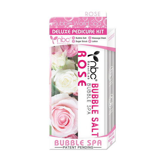 NBC BUBBLE Pedicure Kit 4 Step, ROSE (Pk: 50 sets/case)