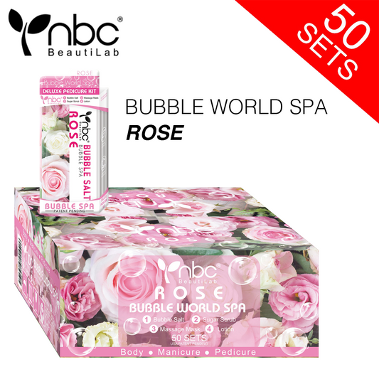 NBC BUBBLE Pedicure Kit 4 Step, CASE, ROSE (Pk: 50 sets/case)