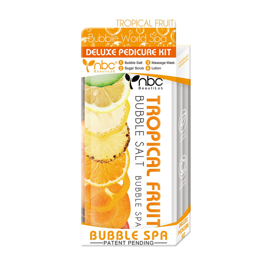 NBC BUBBLE Pedicure Kit 4 Step, TROPICAL FRUIT (Pk: 50 sets/case)