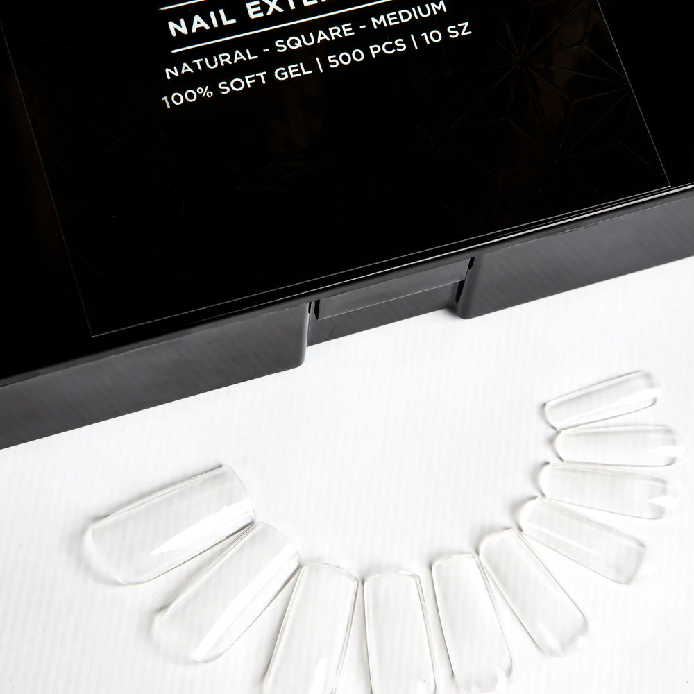 Apres Natural Square Medium, Box of Tips, N-SM (Pk: 5 boxes/case)