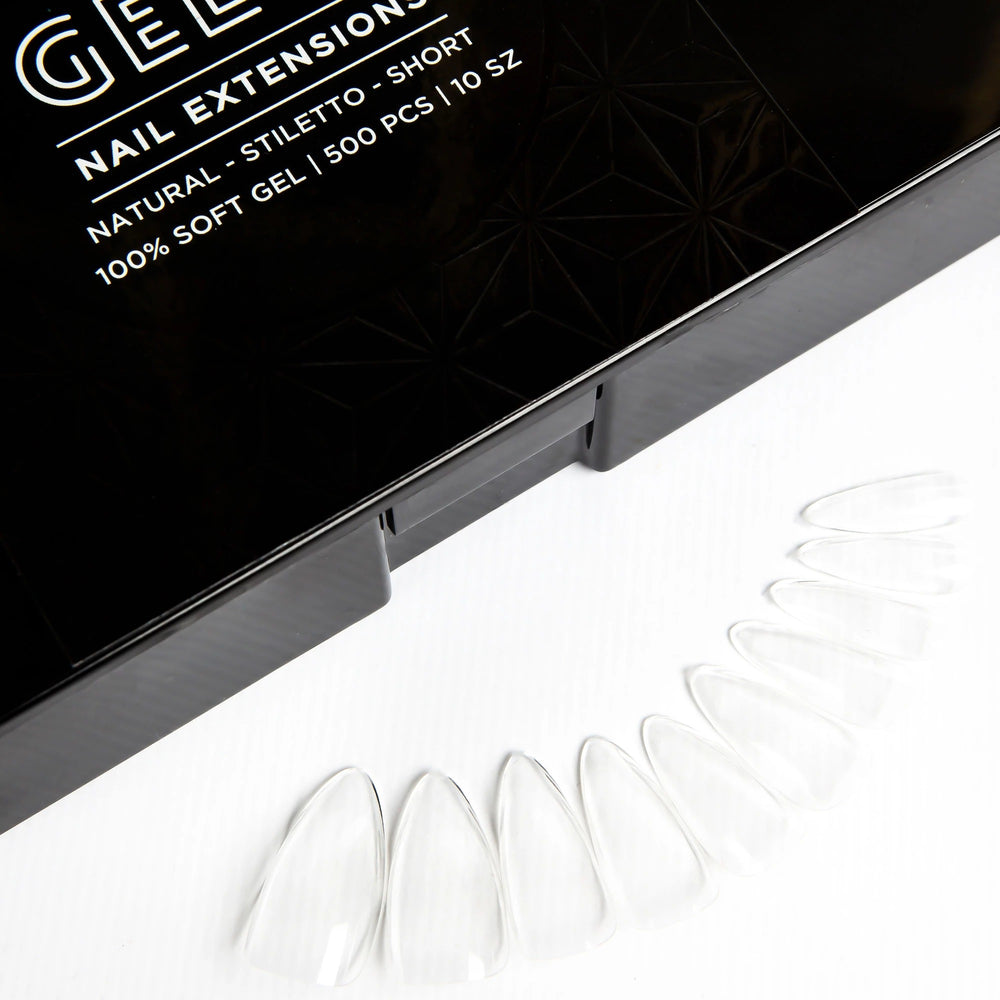 Apres Natural Stiletto Short, Box of Tips, N-STS (Pk: 5 boxes/case)