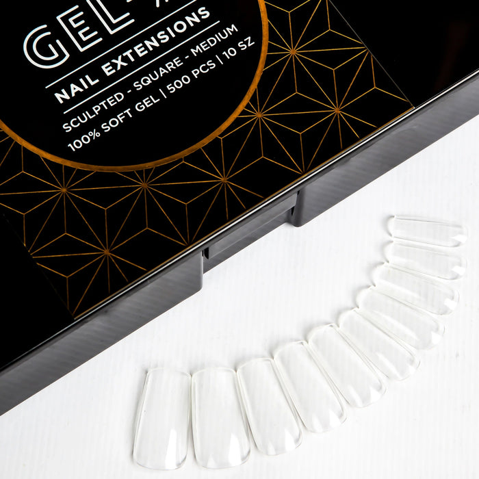 Apres Sculpted Square Medium, Box of Tips, S-SM (Pk: 5 boxes/case)