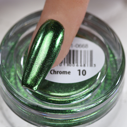 Cre8tion Chrome Nail Art Effect, 10, Green, 1g KK0829