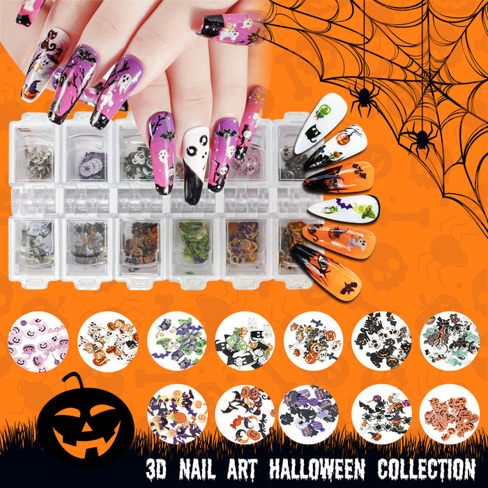 Airtouch Nail Art Paper, Halloween Collection Box, 12 designs/box OK0827LK