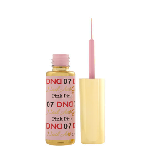 DND Nail Art Gel, 07, Pink, 0.25oz