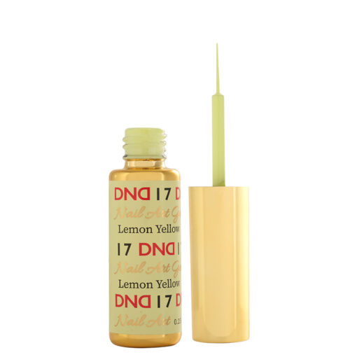 DND Nail Art Gel, 17, Lemon Yellow, 0.25oz