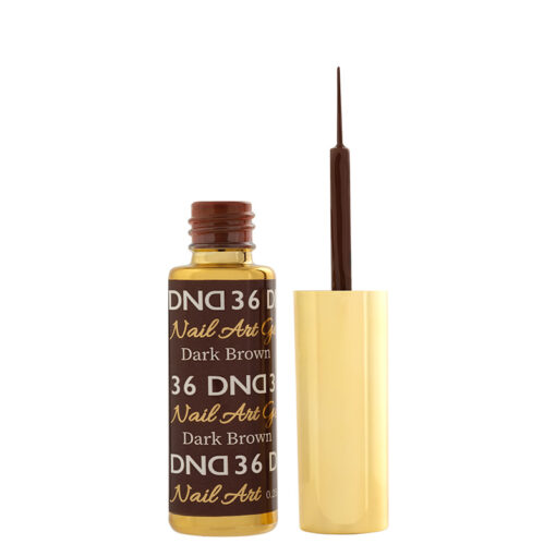 DND Nail Art Gel, 36, Dark Brown, 0.25oz