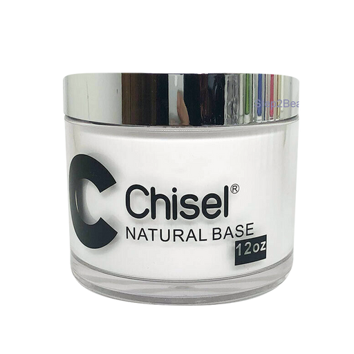 Chisel 2in1 Acrylic/Dipping Powder, Pink & White Collection, NATURAL BASE, 12oz (Packing: 60 pcs/case)