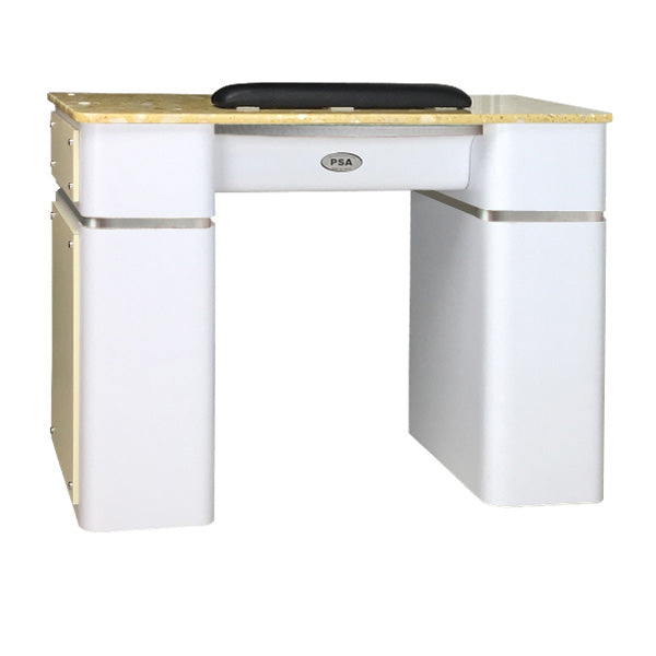 SPA Nail Table, Single, White/Beige/Aluminum | White/Chocolate/Aluminum | White/Burgundy/Aluminum, T-39 (NOT Included Shipping Charge)