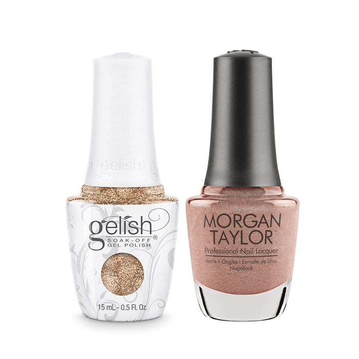 Gelish Gel Polish & Morgan Taylor Nail Lacquer, No Way Rosé, 0.5oz, 1110073 + 50073 KK0907