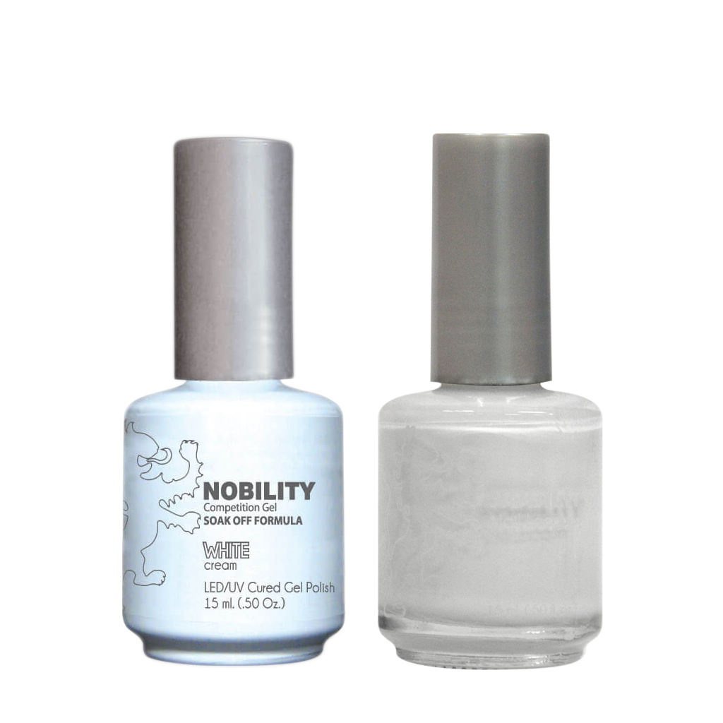 LeChat Nobility Gel & Polish Duo, NBCS001, White, 0.5oz KK