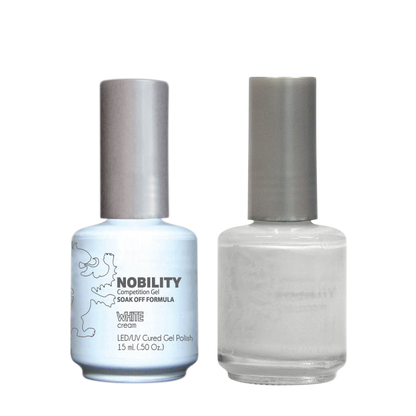 LeChat Nobility Gel & Polish Duo, NBCS001, White, 0.5oz KK