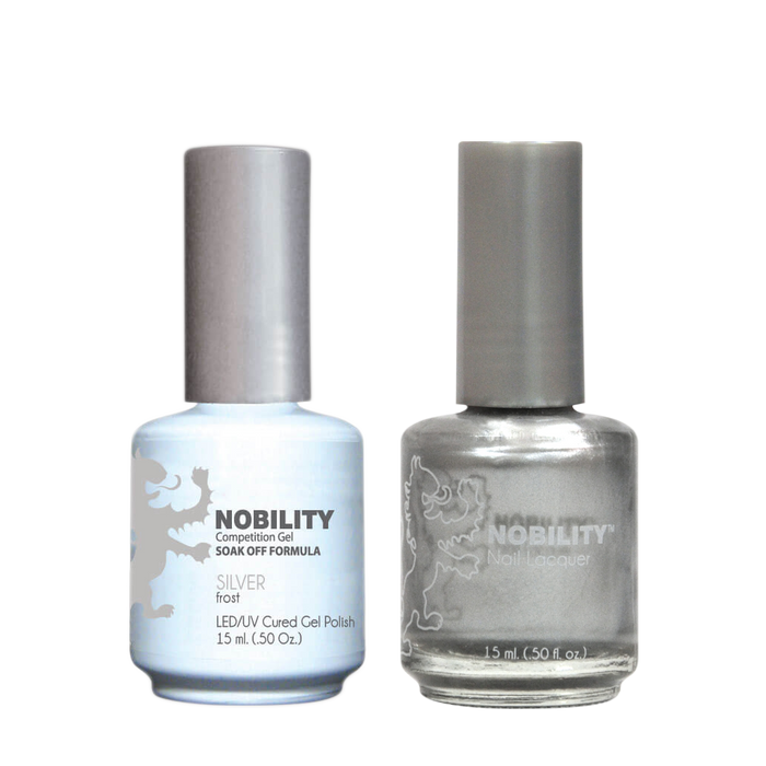 LeChat Nobility Gel & Polish Duo, NBCS006, Silver, 0.5oz KK0917