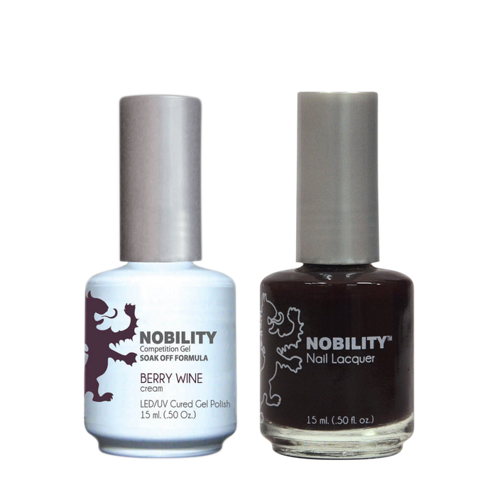 LeChat Nobility Gel & Polish Duo, NBCS009, Berry Wine, 0.5oz KK