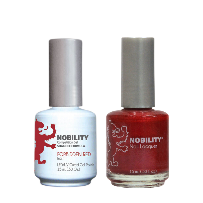 LeChat Nobility Gel & Polish Duo, NBCS013, Forbidden Red, 0.5oz KK0906