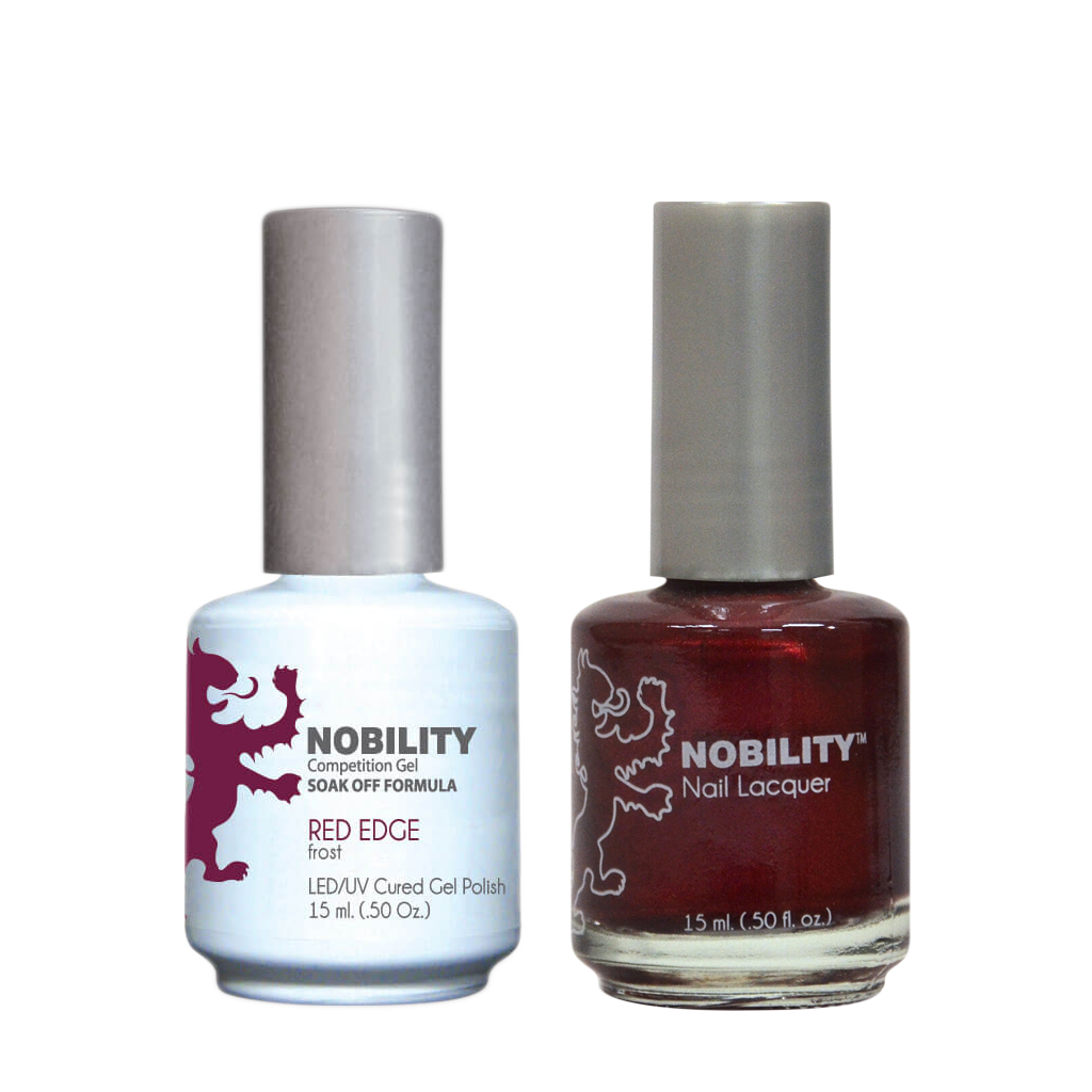 LeChat Nobility Gel & Polish Duo, NBCS014, Red Edge, 0.5oz KK0917