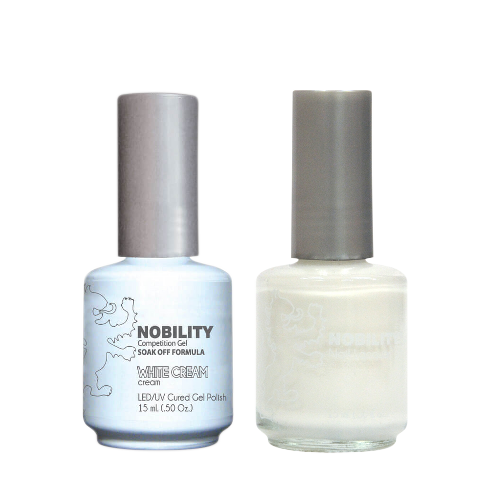 LeChat Nobility Gel & Polish Duo, NBCS021, White Cream, 0.5oz KK